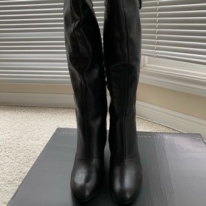 Steven by Steven Madden black leather boots